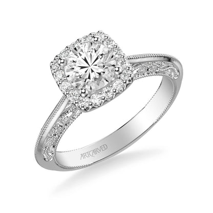 Audriana Vintage Halo Heritage Collection Diamond Engagement Ring