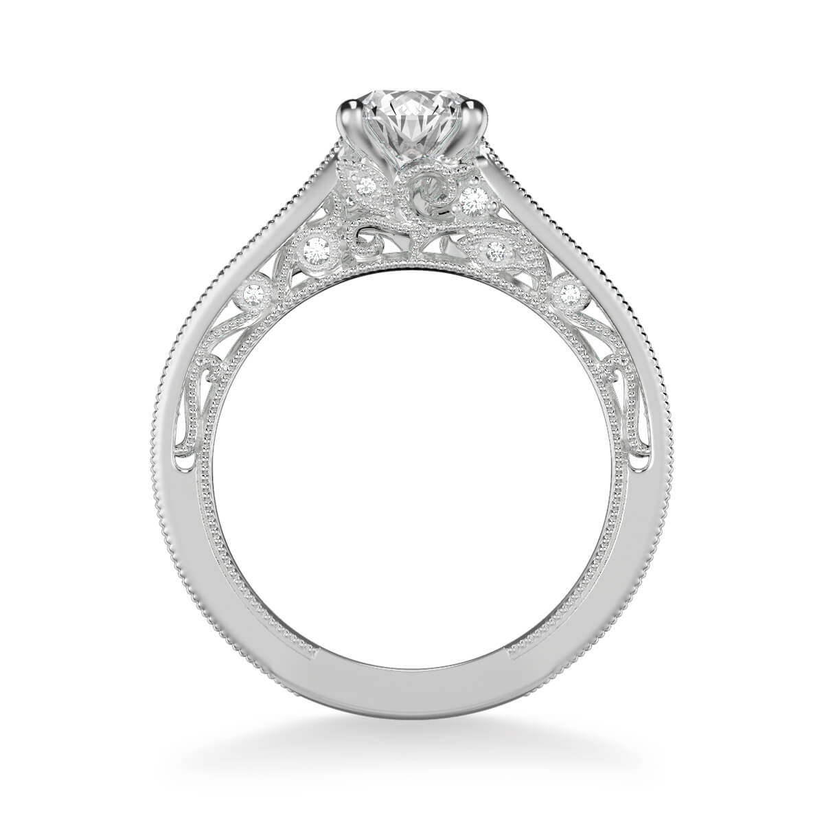 Blanche Vintage Side Stone Heritage Collection Diamond Engagement Ring