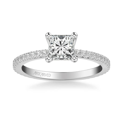 Aubrey Classic Side Stone Diamond Engagement Ring