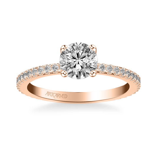 Aubrey Classic Side Stone Diamond Engagement Ring