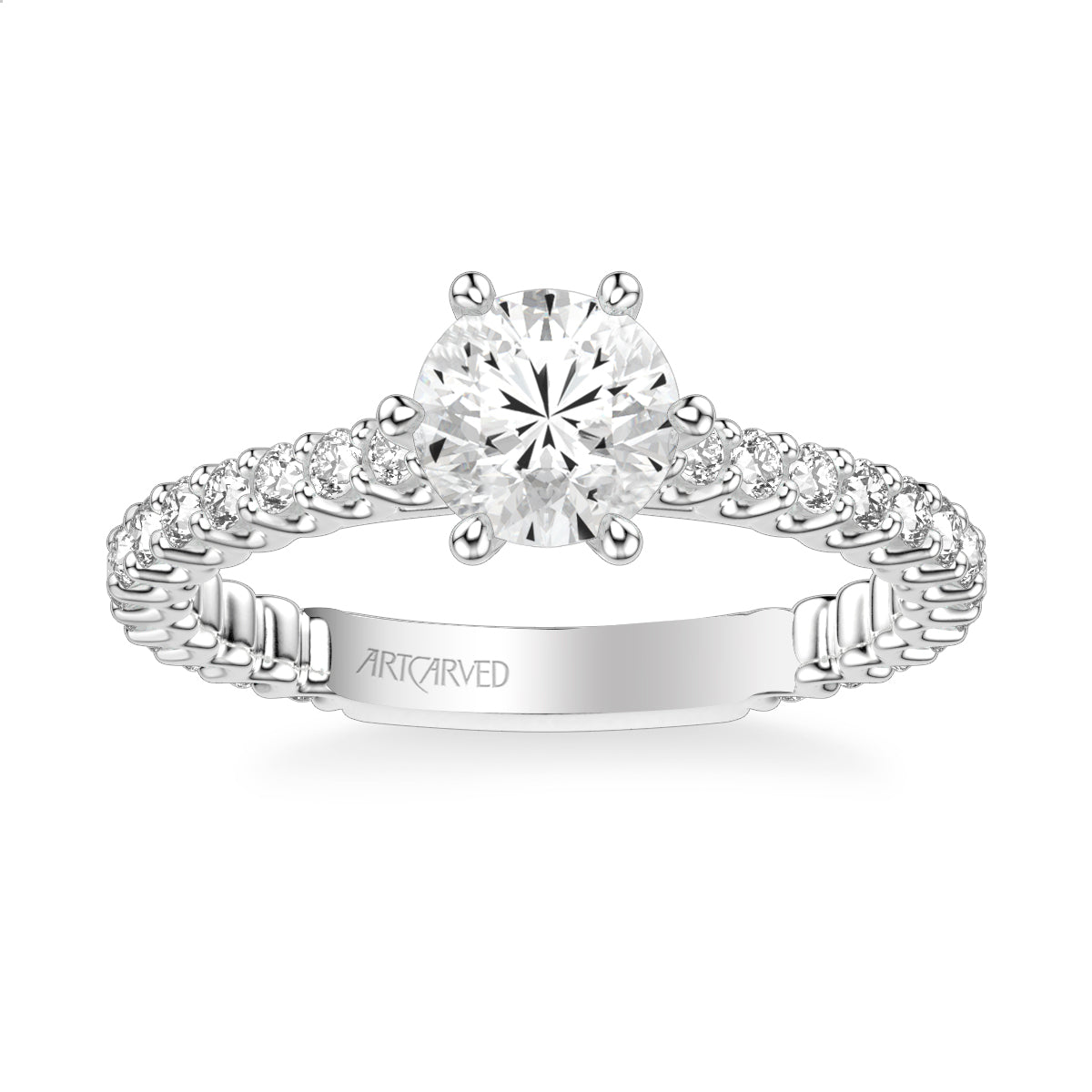 Arabelle Classic Side Stone Diamond Engagement Ring