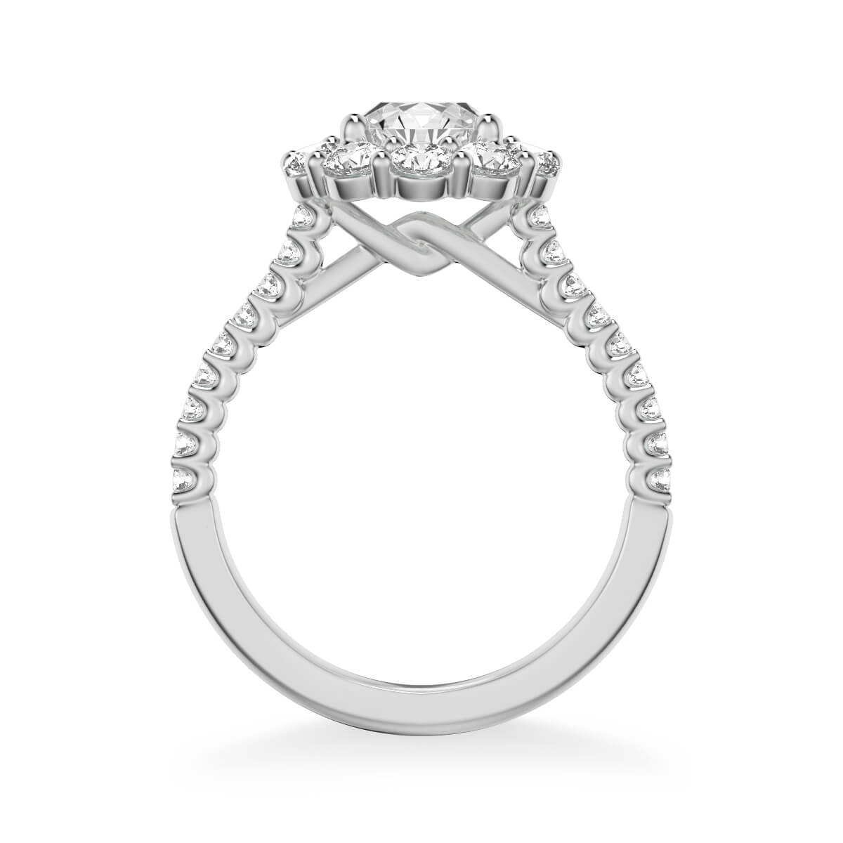 Penny Classic Round Halo Diamond Engagement Ring