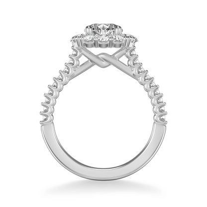 Dolly Classic Cushion Halo Diamond Engagement Ring