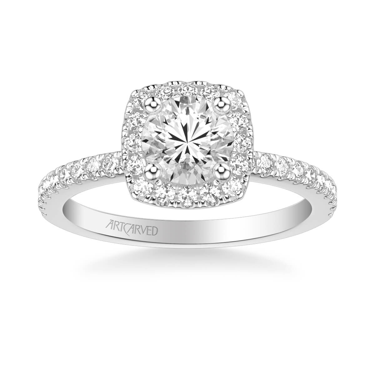 Molly Classic Cushion Halo Diamond Engagement Ring