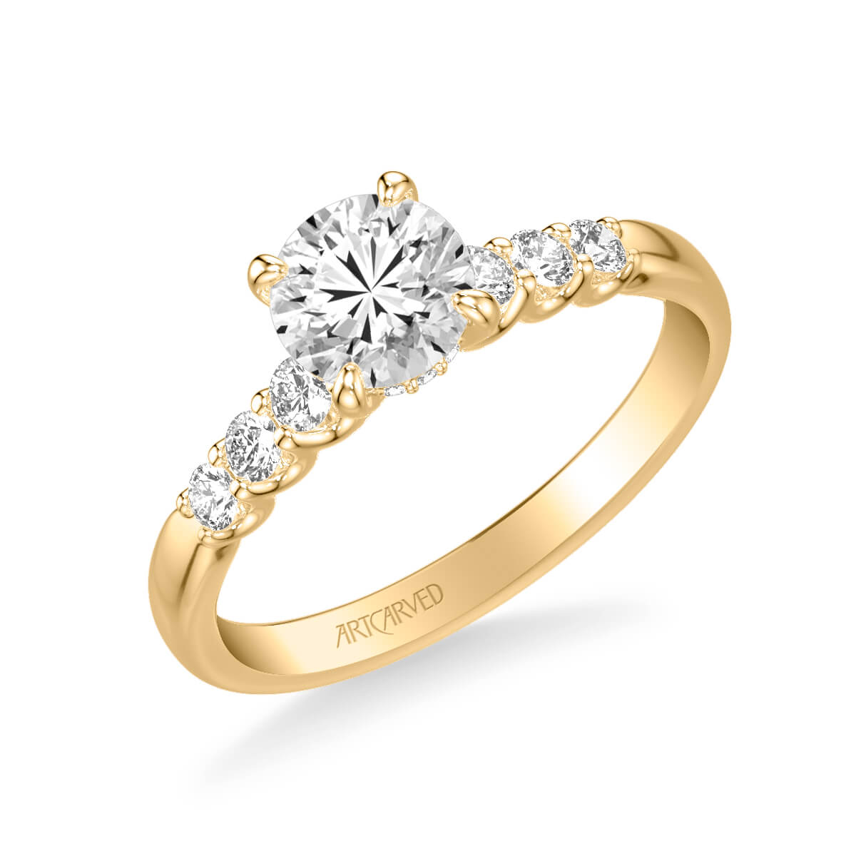 Erica Classic Side Stone Diamond Engagement Ring