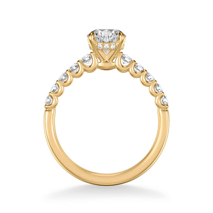 Faye Classic Side Stone Diamond Engagement Ring