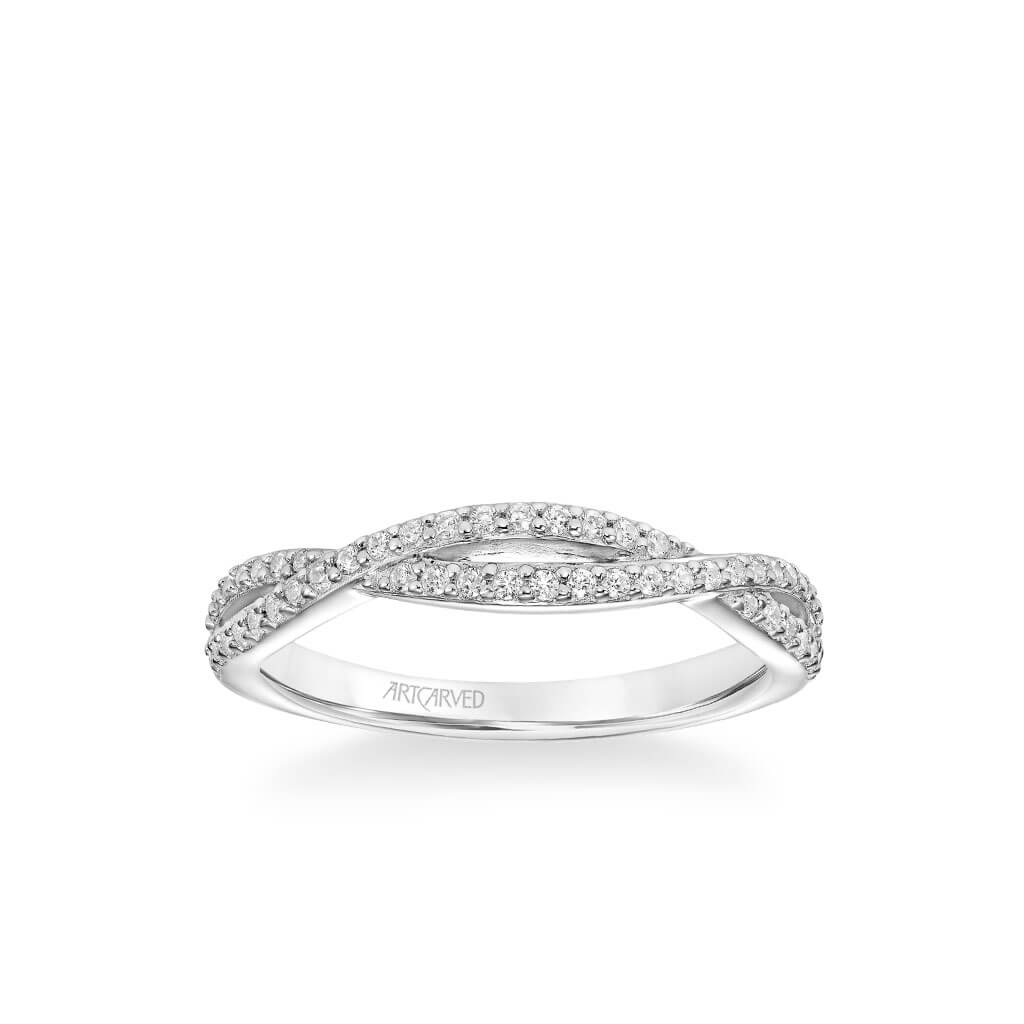 Kendra Contemporary Open Diamond Twist Wedding Band