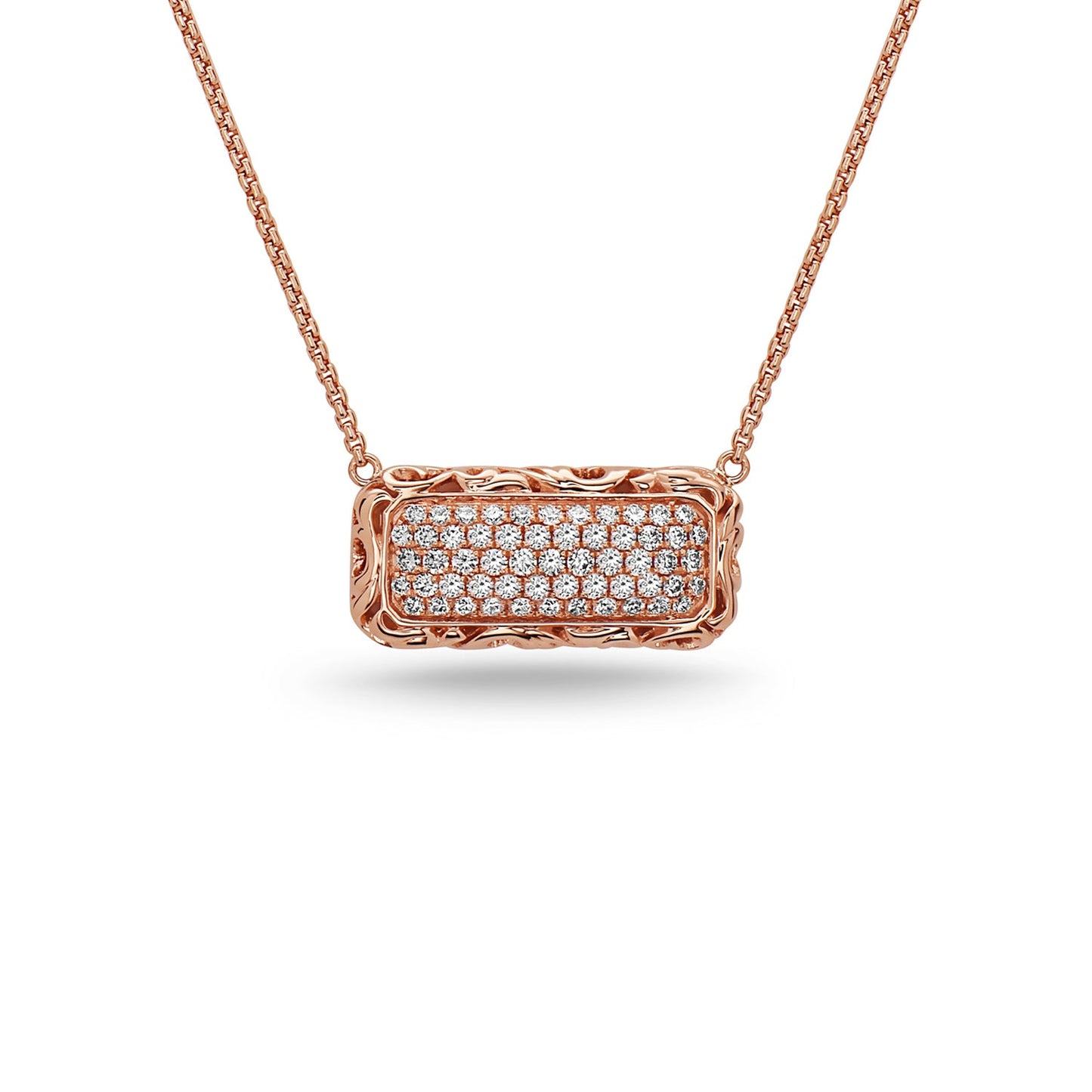 Diamond Bar Pendant Necklace