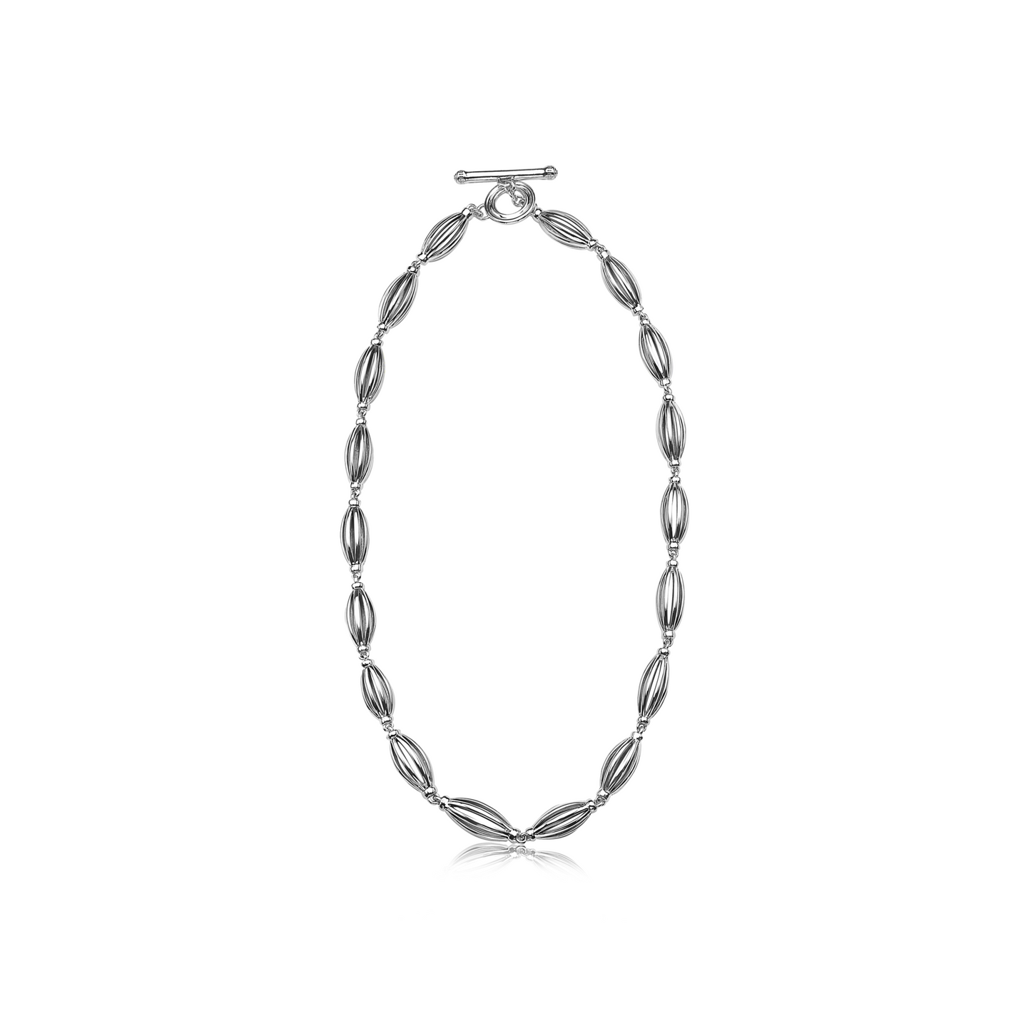 Silver Birdcage Link Necklace