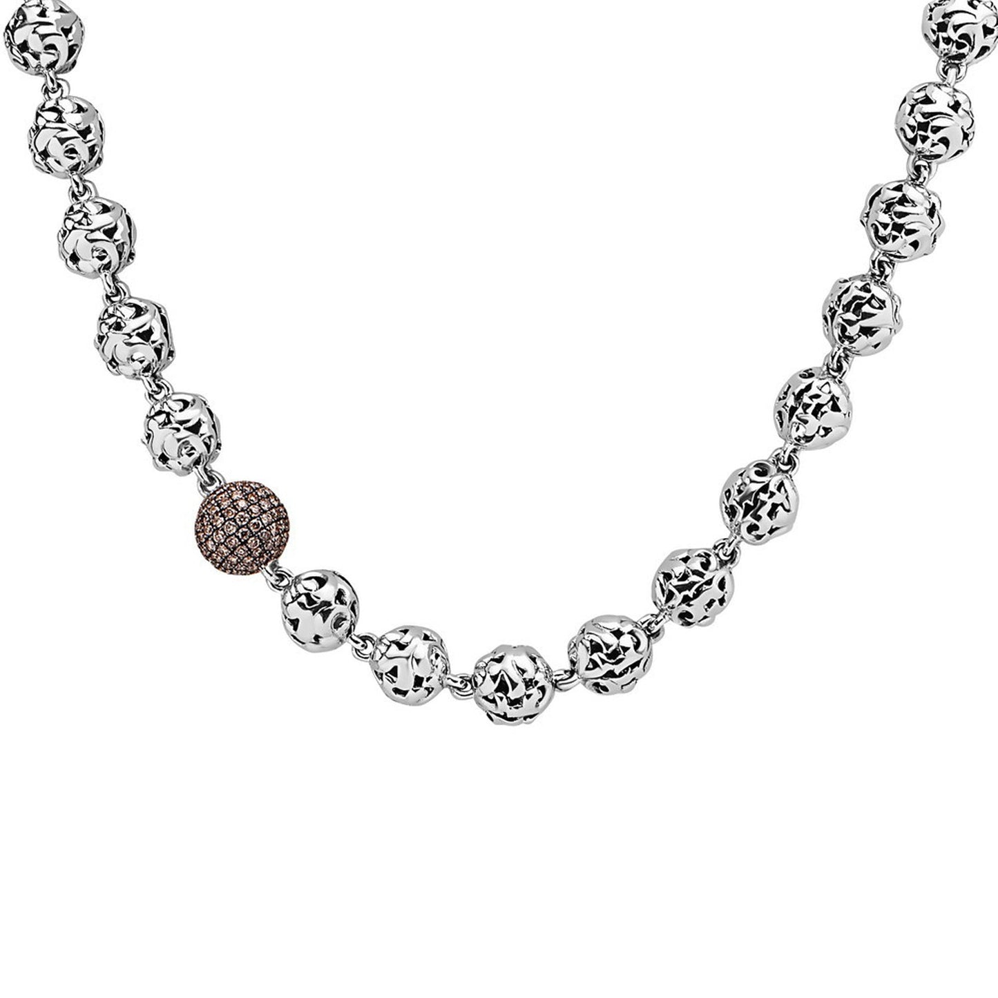 Silver Ivy Bead Classic Necklace