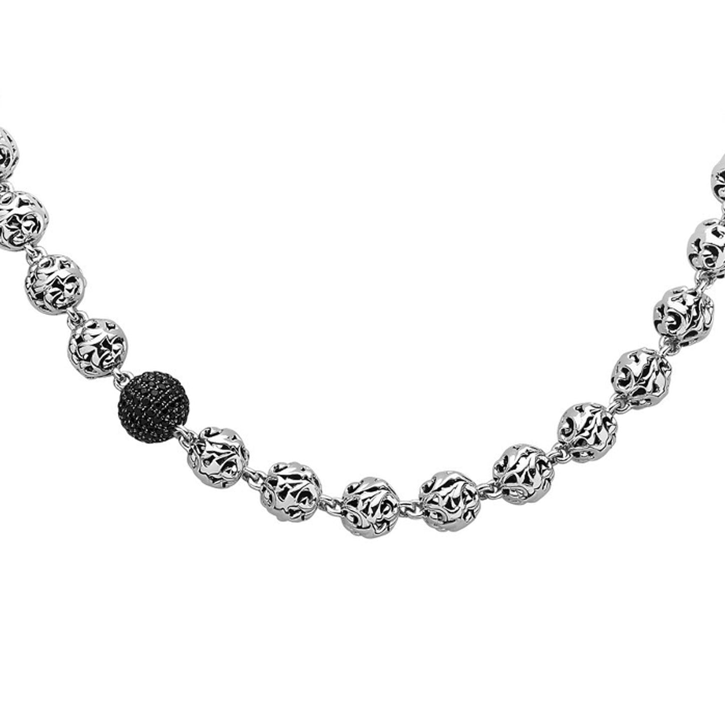 Silver Ivy Bead Classic Necklace