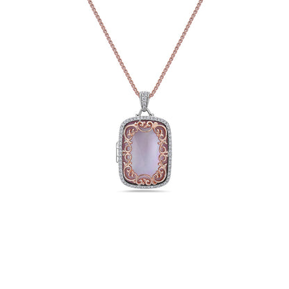 Diamond Locket Pendant Necklace