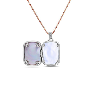 Diamond Locket Pendant Necklace