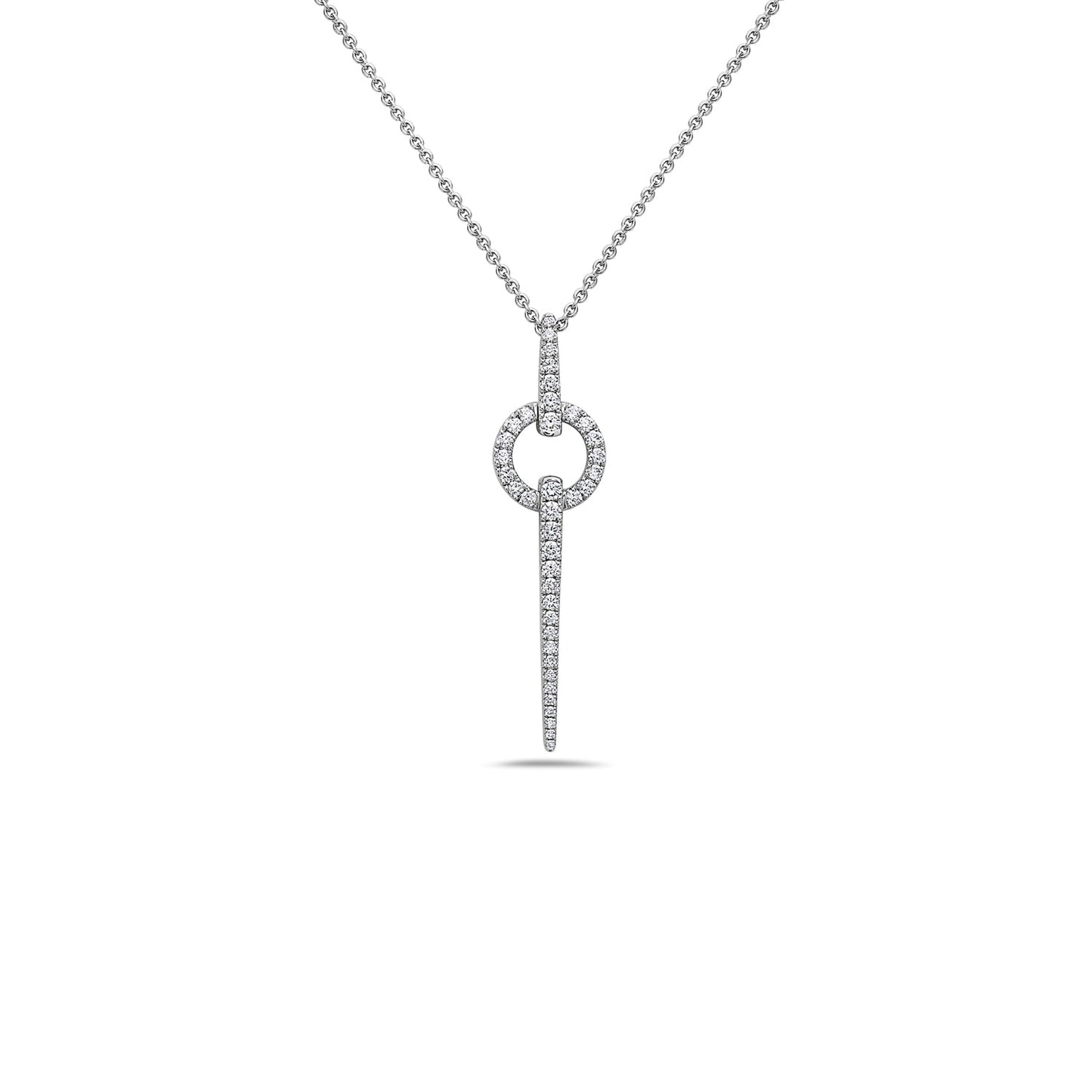 Diamond Circular Spear Necklace