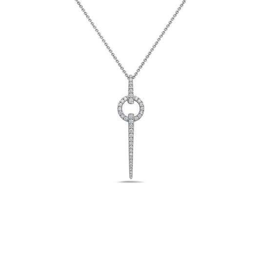 Diamond Circular Spear Necklace