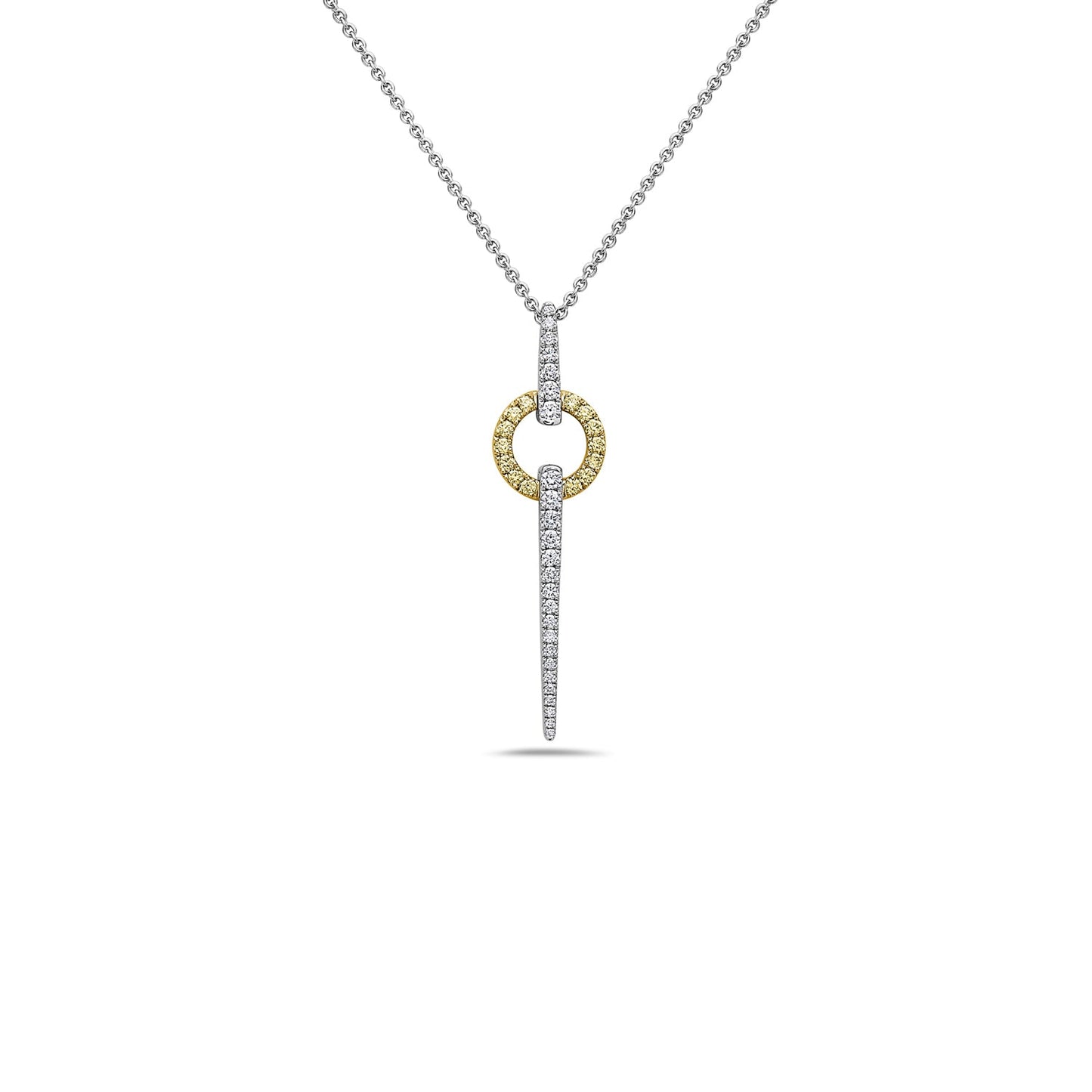 Diamond Circular Spear Necklace