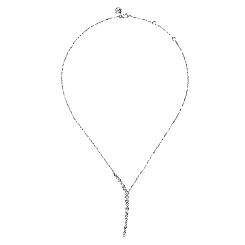 Gabriel & Co | 14K White Gold Diamond Y Necklace