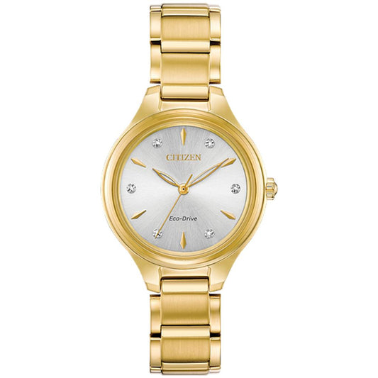 Citizen - Ladies SS Corso Eco Drive Gold Tone Watch - FE2102-55A