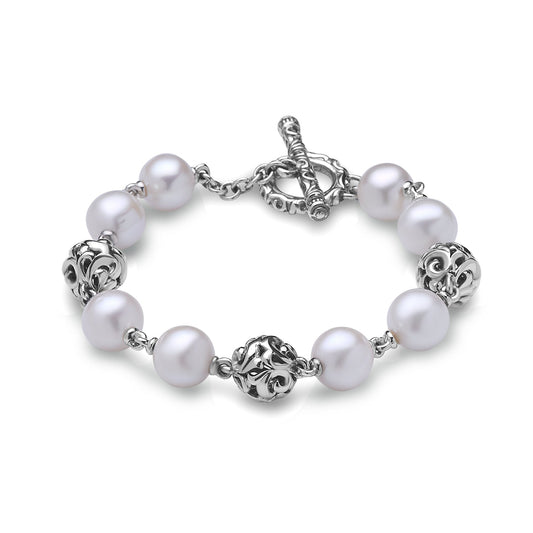 Silver Ivy Bead Bracelet