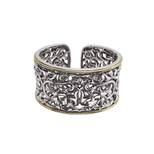 Silver Ivy Wide Cuff