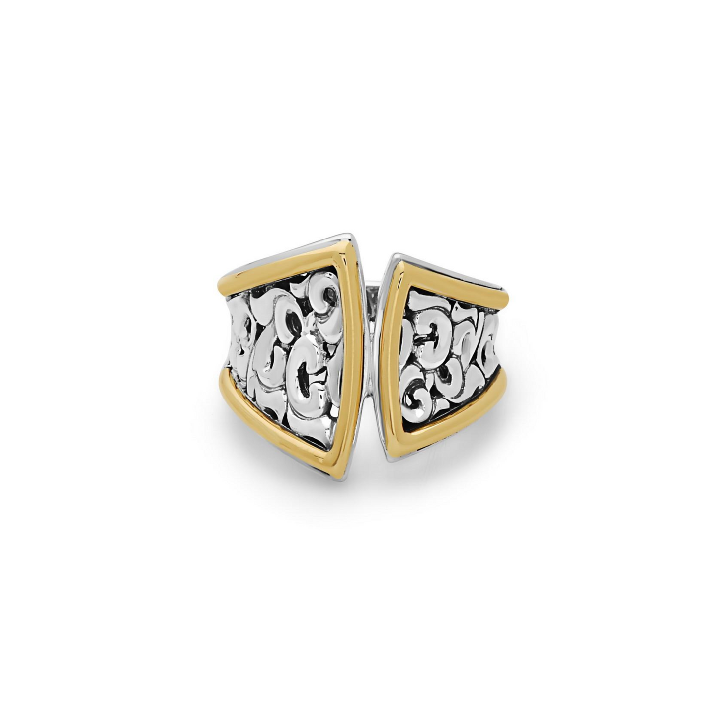 Silver Ivy Split Saddle Ring