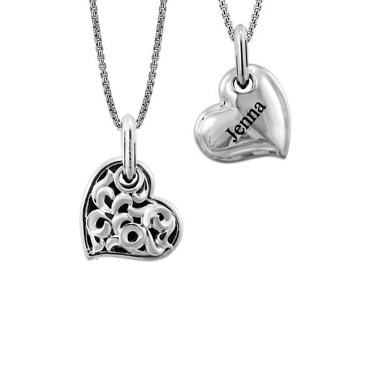 Silver Individual Personalized Love Hearts