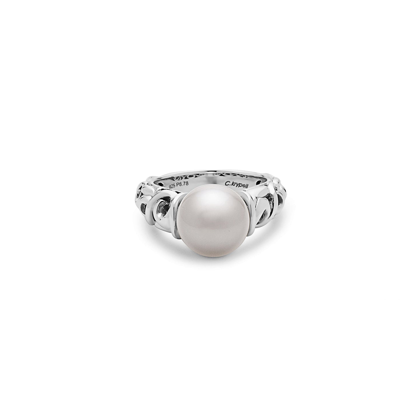 Silver White Pearl Ring