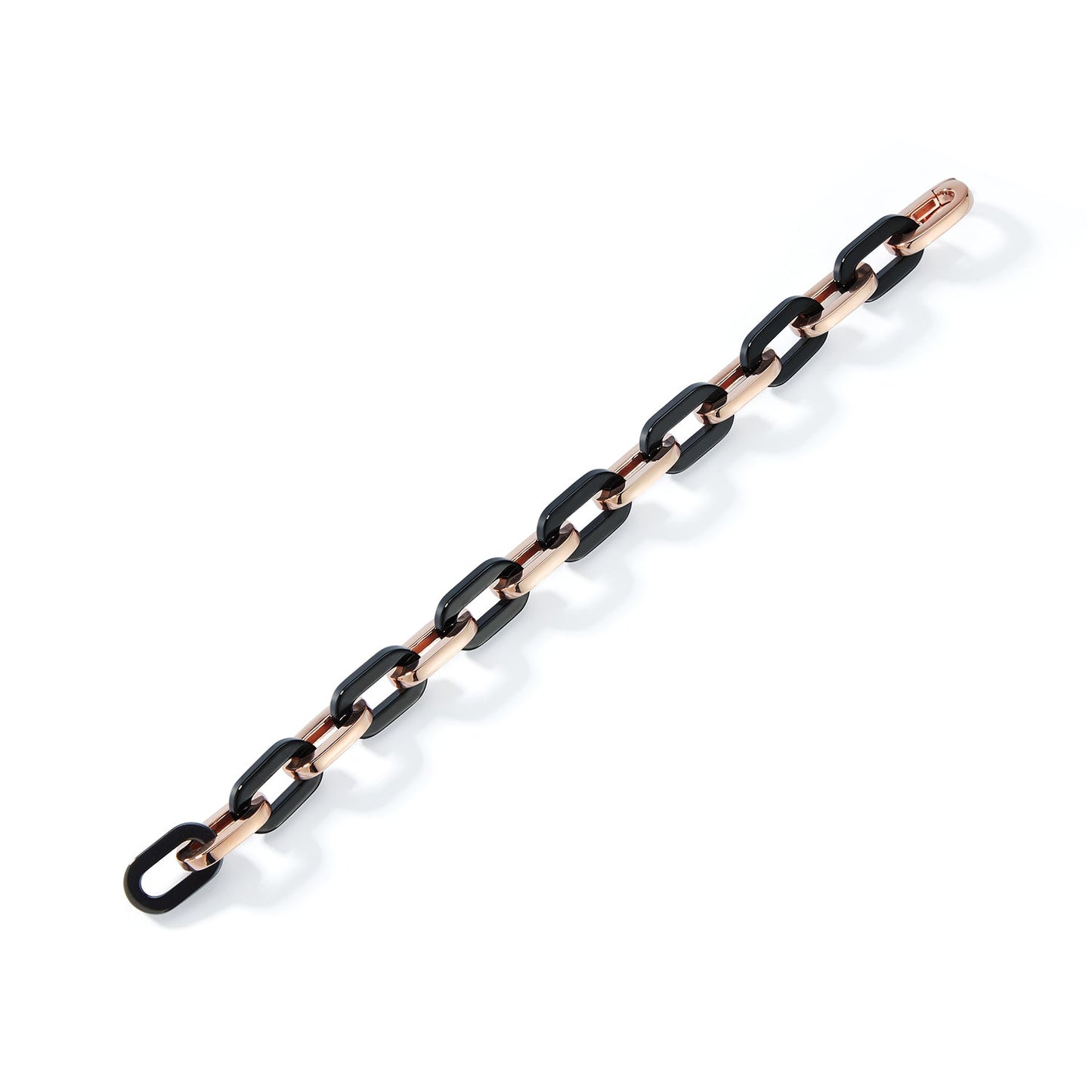 Gold Ceramique Square Link Bracelet