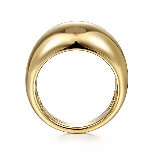 Gabriel & Co | 14K Yellow Gold High Polished Dome Ring