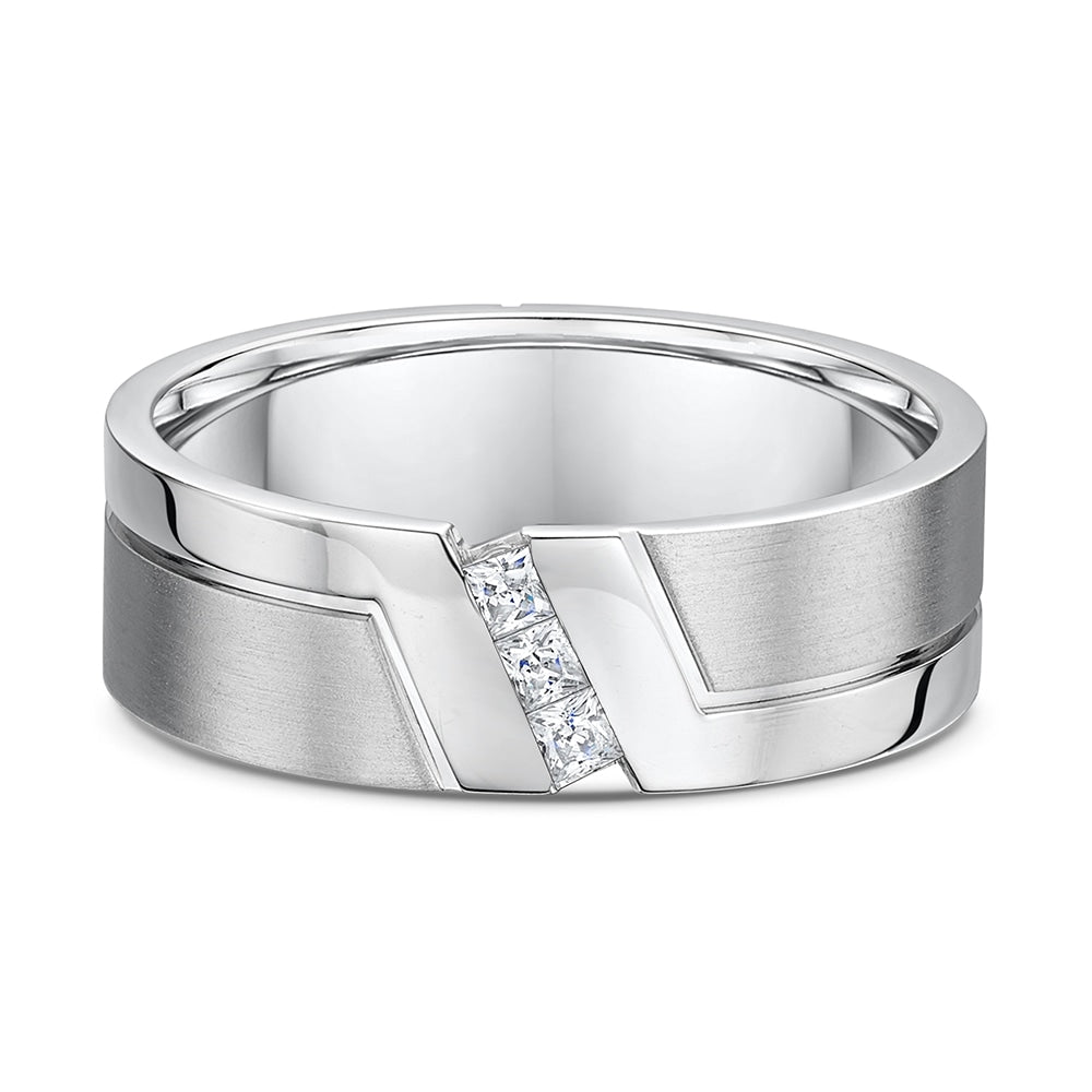 White Gold and Diamond Band