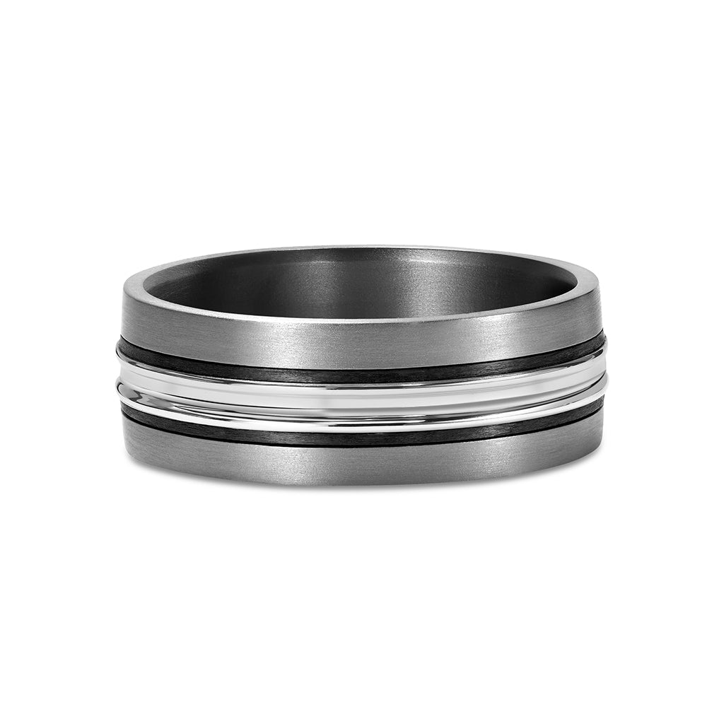 Mixed Metal Men's Wedding Band