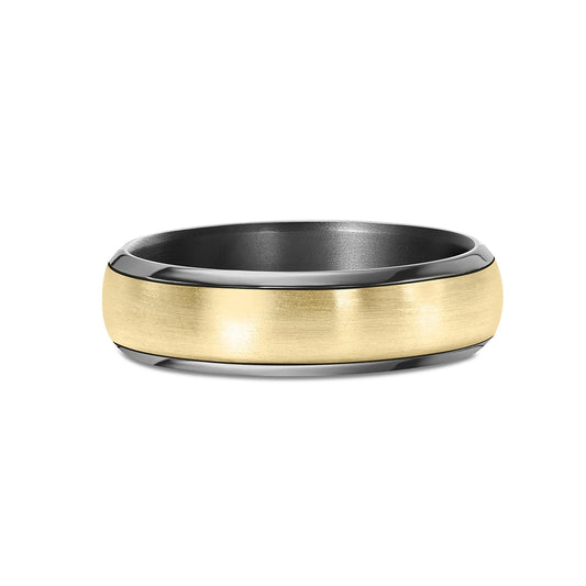 Men's Tantalum and Gold Wedding Band