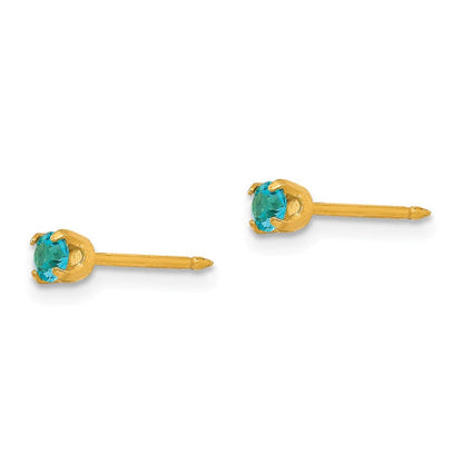 Inverness 14k 3mm December Crystal Birthstone Post Earrings