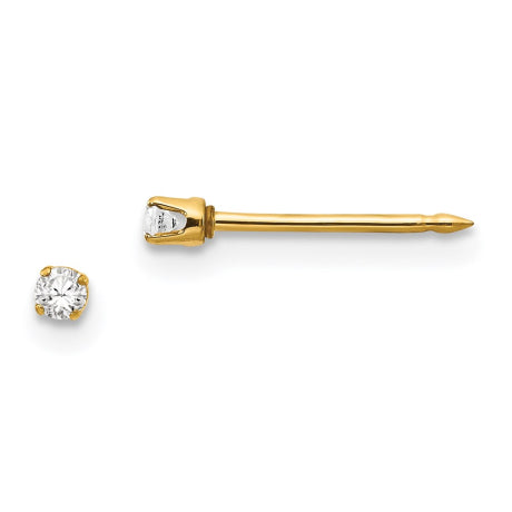 Inverness 14k 2mm CZ Earrings