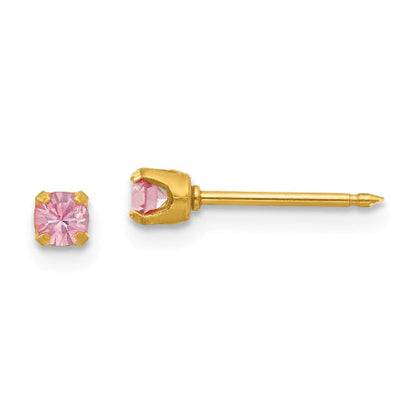 Inverness 24k Plated June Crystal Birthstone Earrings