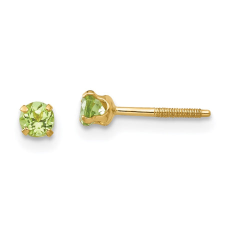 14k Madi K 3mm Peridot Earrings