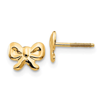 14k Madi K Bows Screwback Earrings