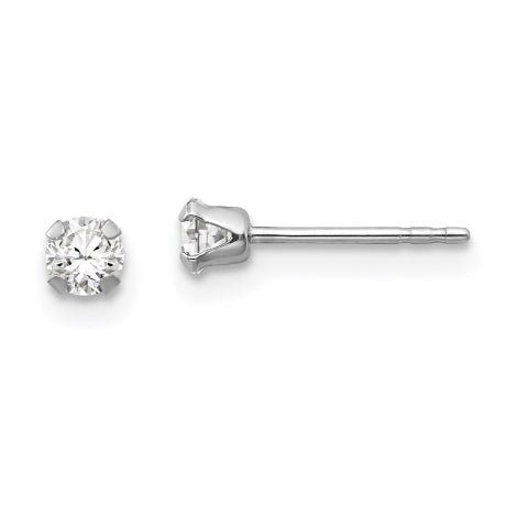 14k White Gold Madi K 3MM CZ Earrings