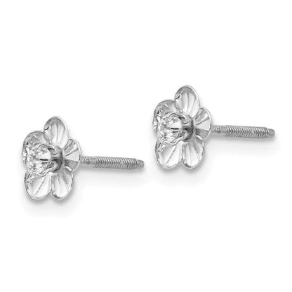 14k White Gold Madi K Flower Earrings