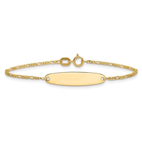 14k Madi K Figaro Baby Oval ID Bracelet