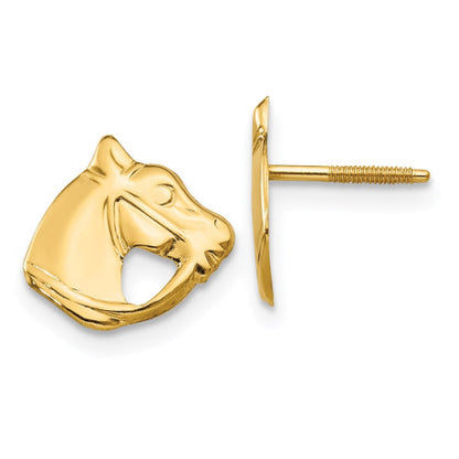 14k Madi K Horse Head Earrings