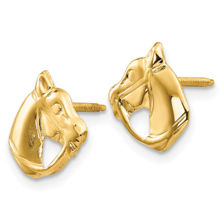 14k Madi K Horse Head Earrings