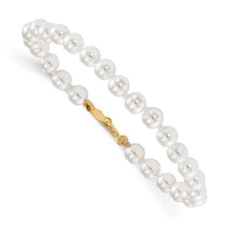 14k Madi K 4.5mm-5.5mm Imitation Shell Pearl Bracelet