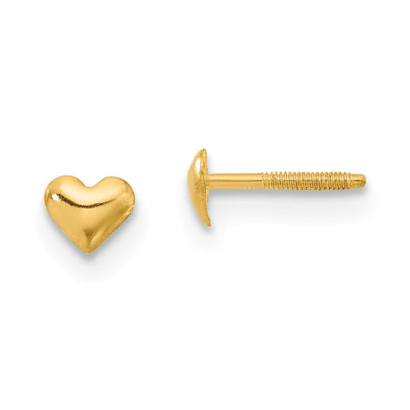 14k Madi K Heart Post Earrings