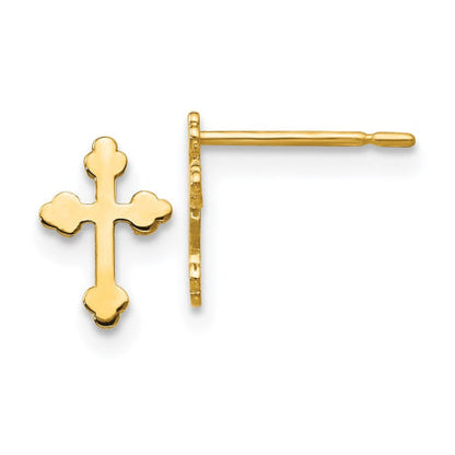 14k Madi K Children's Cross Post Earrings