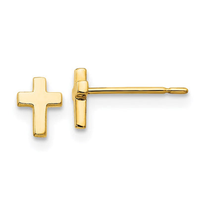 14k Madi K Children's Cross Post Earrings