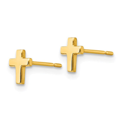 14k Madi K Children's Cross Post Earrings