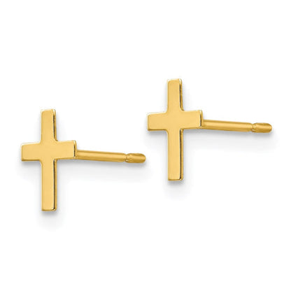 14k Madi K Children's Cross Post Earrings