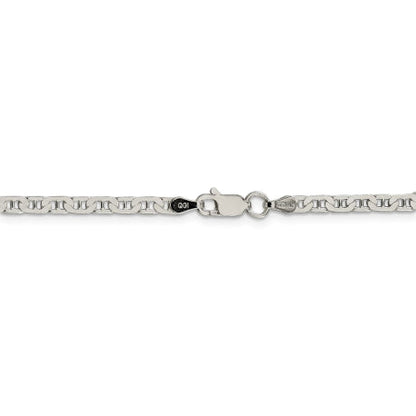 Sterling Silver 3mm Flat Anchor Chain Anklet