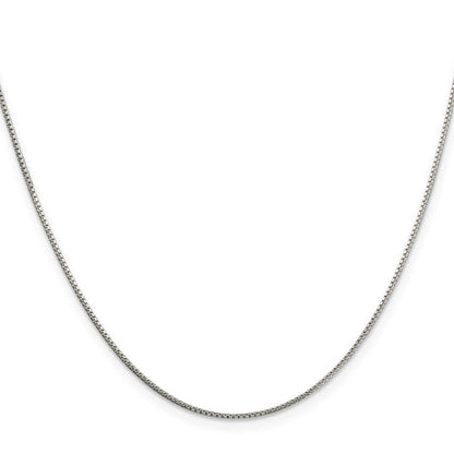 Sterling Silver 1mm 8 Sided Diamond-cut Box Chain